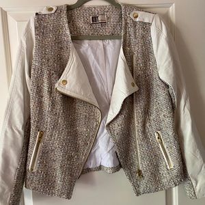 Kut from the Kloth Tweed Faux Leather Moro Jacket